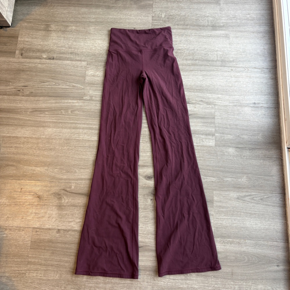 Athleta Elation Ultra High Rise Leggings Spiced Cabernet Flared Pants - Picture 6 of 8